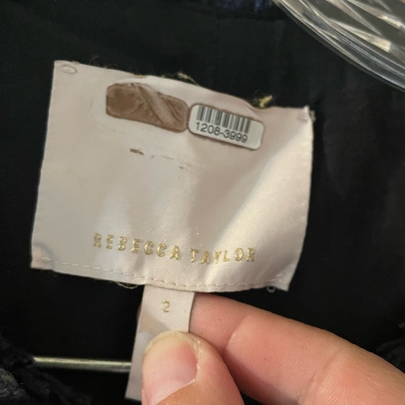 Rebecca Taylor Crochet Tweed Jacket In Dark Violet, Size 2, EUC - Picture 7 of 9